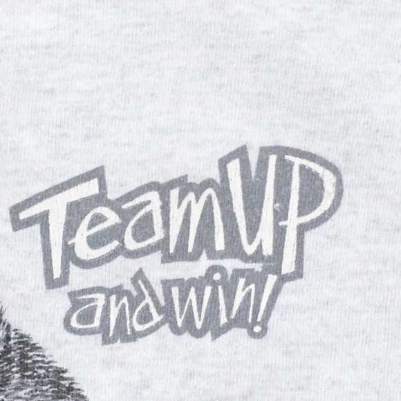 VTG 90'S Little Brownie Originals Gray Huskies Portrait Boxy Crew  Neck Sweater - Picture 8 of 13